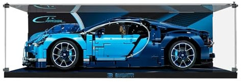 Acryl-Vitrine für Lego 42083 Rennwagen-Modell, staubdichte und schützende, klare Vitrine für Bugatti Chiron Bausteine, 63 x 33 x 22 cm (nur Gehäuse)