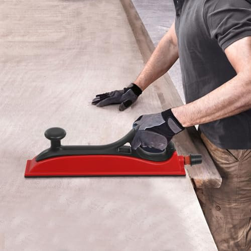 Hand Schleifer, Handschleifer mit Absaugung, Schleifklotz mit Griff, für Holz, Spachtel, Lack, Kunststoff & Metall, Inkl. 5 Schleifpapier,Flexibel, Langlebig und Staubfrei