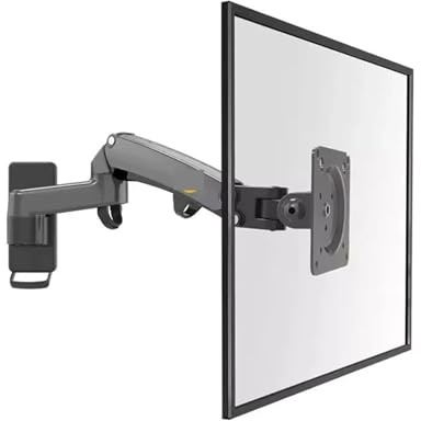 RGBENYQZ F150 3-12kg Aluminum Gas Spring Monitor TV Wall Mount Bracket Full Motion Dual Arm 24-35 LCD Monitor Stand LED Bracket(Matte charcoal)