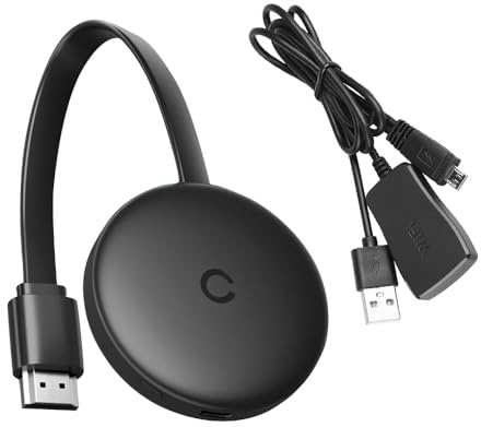 RNPKZ Wireless HDMI Adapter, 4K Wireless HDMI Dongle, Miracast HD WiFi Dongle, 5G/2,4 Hz Transmitter and Receiver für Android/OS/Windows/Mac OS Laptop, Phone, Tablet, auf PC/HDTV Monitor/Projektor