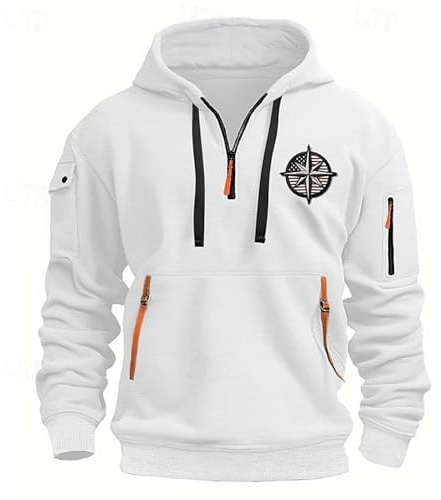 Generisch Hoodie Herren Pullover Langarm Sweatjacke Kapuzenjacke Herren Männer Kapuzenpullover Mens Sweatshirt Warm Arbeitspullover Taschen Hoody Herren Mit Kapuze