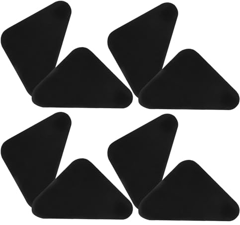 BETOOKY rutschfeste Teppichstopper Wiederverwendbare 8 Stück aus Pu in Schwarz Teppichecken Anti Aufroll Aufkleber für Teppich und Tanzmatte