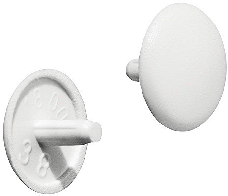 Gedotec Cache-vis pour Meubles Blanc RAL 9010| Cache-vis en Plastique Rond | H1123 | Bouchon pour Trou de tête PZ2 | Ø 12 x 2,5 mm | 50 pièces