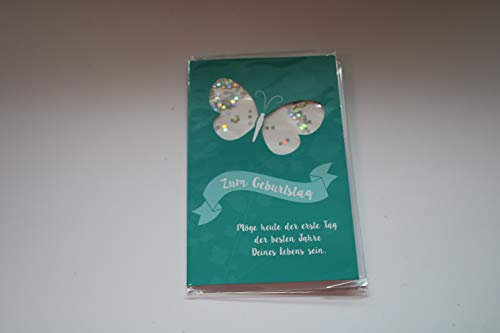 Geburtstagskarte GlückwunschkarteZum Geburtstag - möge heute der erste Tag der besten Jahre Deines Lebens sein Karte mit Umschlag weiß1 Stück