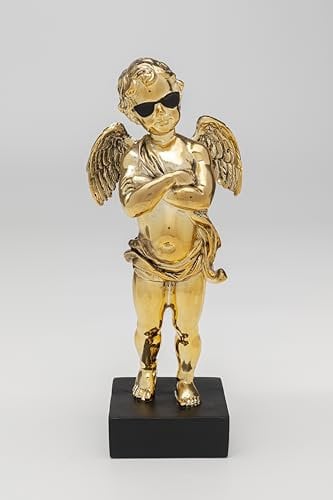 Kare Design Deko Figur Cool Angel, Gold, Deko Objekt, Engels Motiv, 29x12x9 cm (H/B/T)