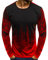 Xmiral Tops Sweatshirt Herren Slim Fit Short Sleeve/Langarm-Muskel-beiläufige Hemden(M,Lange Ärmel-Rot)