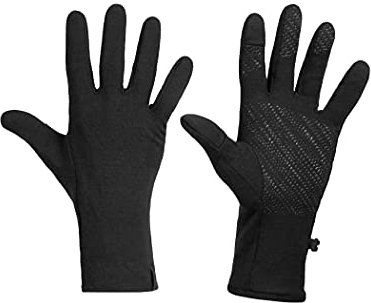 Icebreaker Quantum Wollhandschuhe für Damen und Herren, Schwarz, Größe XL
