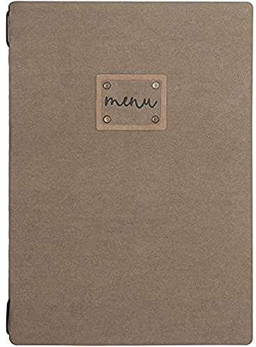 Lacor 28413 Collection 28413-Menu Holder Made, 16'5 x 23'5 cm (A5), Natural Virgin Fibre
