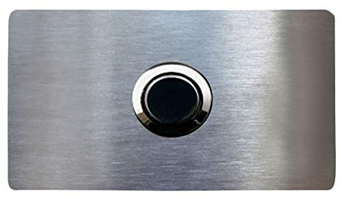 TronicXL Design Klingelplatte V2A Edelstahl Klingel Schild - zum Umzug Türklingel Klingelknopf Klingelschild - Door Bell Plate Stainless Steel Button