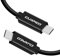 Cuxnoo USB C-C Video Cable 3m, 4K USB Type-C Monitor Cable Support 100W Fast Charge and 10Gbps Data Syncing, Black