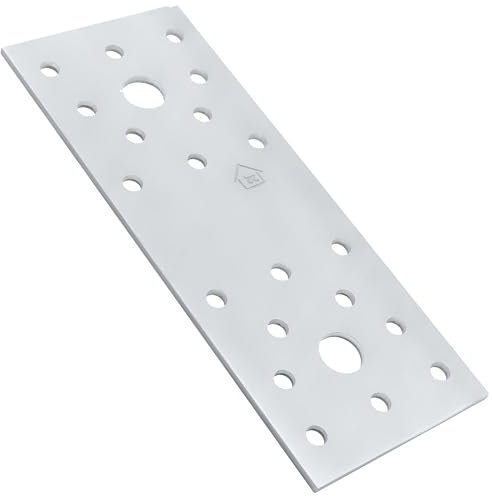 10 x Flat Connecting Joining Plate (140mm x 55mm x 2.5mm) 2.5mm Thick Galvanised Heavy Duty Bracket Steel Sheet Timber