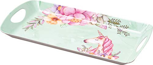 St Helens Home & Garden Melamine Serving Tray with Handles (Unicorn)