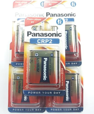 Panasonic CRP2 Lithium-Batterie, 6 V, Blisterpackung, 1 x 5 Stück, Blister