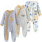 Kiddiezoom Baby-Jungen Mädchen Schlafstrampler, 3er Pack