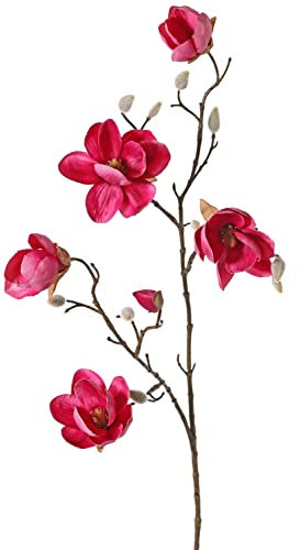 artplants.de Künstliche Magnolie Kostas, pink, 80cm, Ø5-8cm - Seidenblume Magnolie