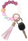 AOKSUNOVA Schlüsselanhänger Frau Boho Schlüsselarmband Schlüsselanhänger Band Perlen Lila