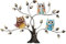 CIM Metall Wand-Deko - Eulen Baum 67cm - tierische 3D Wandbilder - Wandschmuck inkl. praktischer Wandbefestigung - lebhafte Wandskulptur