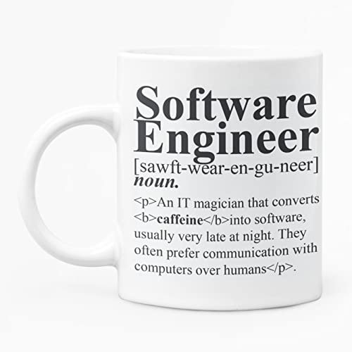 McMug - Software Engineer - Funny Programmer Definition - Mug, Ceramic, 11fl.oz.