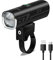 MagicShine Fahrradlicht ZX 50 Lux, StVZO Zugelassen Fahrradlampe IPX6 Wasserdichtes Frontlicht, USB Aufladbar Fahrradlampe Frontlicht, Fahrradlichter für Kinder und Erwachsene Schwarz