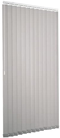 Ventanara® Lamellenvorhang durchgehende Schiene Komplettset Vertikaljalousie 89mm inkl. Montagematerial (Grau (raumverdunkelnd), 200 x 180 cm)