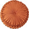 Tiowo Runde Bodenkissen Weiche Samt Stuhlkissen Plissee Sitzkissen Dekorative Kissen Kürbis Zierkissen für Home Couch Sofa Stuhl Auto Bett (Orange)