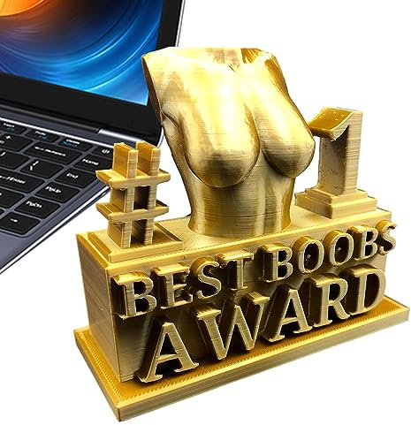 Geruwam Boobs Award Statue | Freche Streich-Titten-Statue | Lustige Trophäenauszeichnung für Frauen, Desktop-Heimdekoration aus Harz, Party-Auszeichnungsdekoration