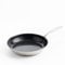 GreenChef Profile Plus Healthy Ceramic Non-Stick Stainless Steel 28cm Frying Pan Skillet, PFAS Free, Suitable for all hobs including Induction, Heavy-Duty,Oven safe up to 200˚C,Silver & Black Interior