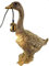formano Gans Lampe 60cm Gold - Designer Tisch & Stehlampe E27 - Moderne Kunstharz Leuchte Wohnzimmer Schlafzimmer Deko - Elegante Beleuchtung Tier Vogel Motiv