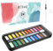 OSDUE Aquarelle Peinture, 24 Couleurs Kit de Peinture Aquarelle, Palette Aquarelle de Poche pour Artistes, Amateurs et Passionnés de Peinture avec Brosses, éPonges et Boîte, Cadeaux Enfants Adultes