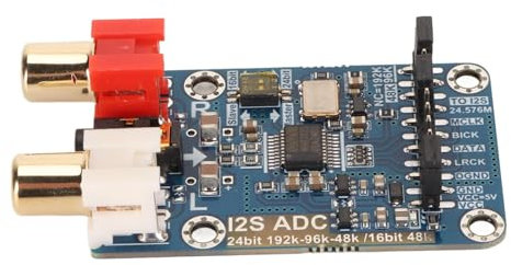 Topiky I2S ADCCapture Card Modul, Master Slave Modus,Entwicklungsplatine, Verlustfreier DigitalerI2S ADC Decoder 24 Bit 192 K/96 K/48 K, 16 Bit 48 K für Entwicklungsplatine