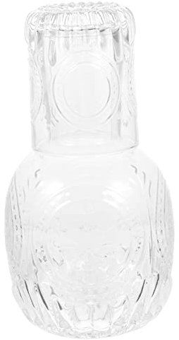 TOPBATHY Olla De Agua De Vidrio Con Taza Botella De Agua Fría Con Grifo Para Dormitorio Sala De Oficina