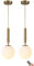 Battery Operated Pendant Light with Dimmable & Timeable Rechargeable Bulb, not Hardwired Battery Powered Globe Hanging Ceiling Lighting Chandelier, for Kitchen Island Dining Table Living Room Bedroom