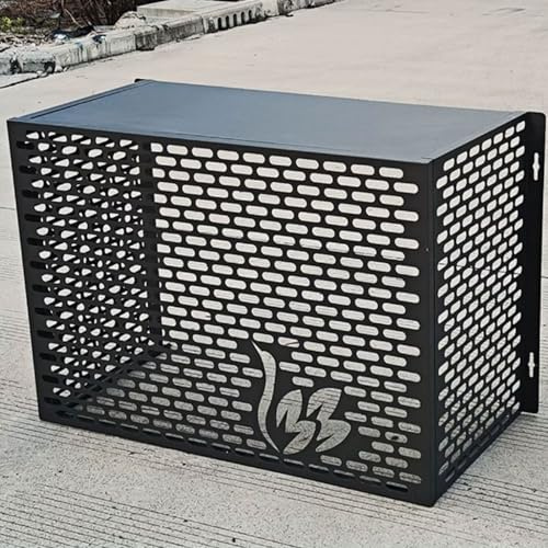 Klimaanlage Abdeckung Außen Klimaanlagen Abdeckung Aus Aluminium Wetterfeste Fensterläden, Geeignet für Den Innen- Und A (Color : Gray, Size : 3P-4)