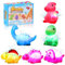 6 Stück Dinosaurier Badewannen Spielzeug Baby,Dinosaurier Schwimmendes Badewanne Spielzeug,LED Dinosaurier Badespielzeug Kinder,Wasserspielzeug Kinder Badespielzeug Baby Geschenk Badewannen Spielzeug