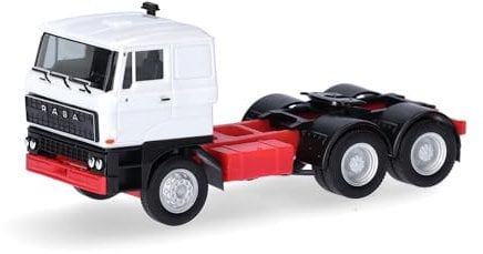 Herpa LKW Modell Mercedes Rába Zugmaschine 3achs, weiß, Miniatur im Maßstab 1:87, Sammlerstück, Made in Germany, Kunststoff