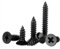 EBAIJQUO M4*10 Phillips Flat Head Wood Screws Black Xylan Coated 304 Stainless Steel Self-Tapping Screws for Wood Full Thread Woodworking fastener (100pcs)
