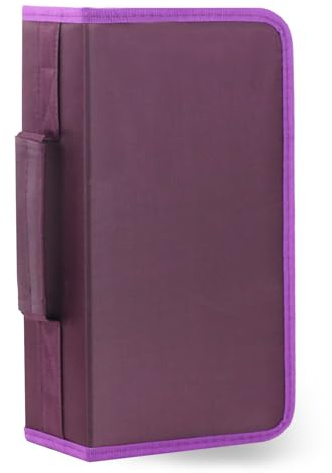 YILAG DVD-Hülle, CD-Aufbewahrung, 128 CD-Hüllen, DVD-Aufbewahrung, CD-Hülle, Aufbewahrung, Brieftasche, Ordner für Auto, Zuhause, Büro, Reisen (128 violett)