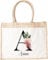 LIEBTASTISCH Jutetasche Shopper personalisiert bedruckt mit Name & Buchstabe-Große Jutebeutel 42 x 33 x 19 cm Einkaufstasche stilvoll & praktisch-Jute-Tasch Jutetasche Shoe