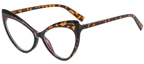 Yameize Occhiali da Luce Blu Donna - Occhiali da Vista Anti Luce Blu Gaming da Computer e Lettura (Leopardo Svuota)