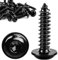 60 Stück Schrauben Schwarz M5x30MM Holzschrauben Blechschrauben Schwarz Verzinkt Linsenkopfschrauben Flachkopf Selbstschneidende mit Scheibe für Akustikpaneele 304 Edelstahl TORX Tellerkopfschrauben