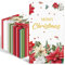 Wczcf 50 Stück Servietten Weihnachten, Servietten Merry Christmas, Winter Weihnachten, Winter Papier Servietten - Papierservietten mit Motiv,rote Blumen Einweg-Servietten Abendessen Servietten（Blumen）