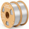 DEEPLEE PLA+ Filament 1.75mm, PLA Plus 3D Drucker Filament, Maßgenauigkeit +/- 0,02 mm, Filament 3D-Druckmaterialien, Klar 2kg (1kg/Spool)