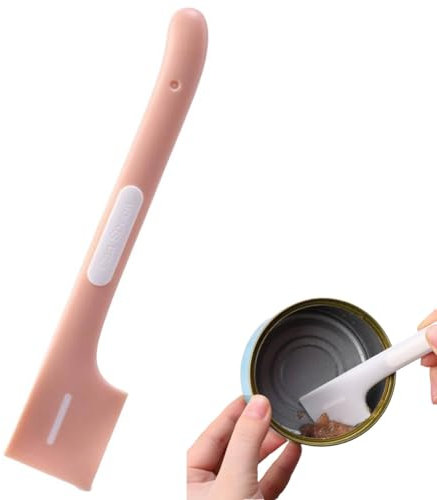 Pet Food Can Spoon Pet Food Mixing Spoons Silicone Food Canned Scoop Mini Spatula Food Can Spoon for Dogs and Cats,Long Handle Pet Can Spoon Dog Cat Feeding Spoon for Wet Food (Pink)