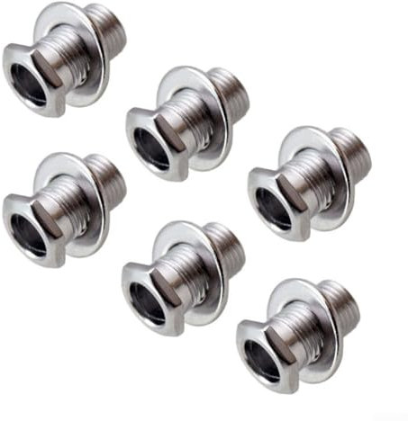 Gitarren Tuner Mechaniken Hülsen, Zuverlässige Sechskant-Gewindebuchse, kompatibel mit E-Gitarren (Silber)