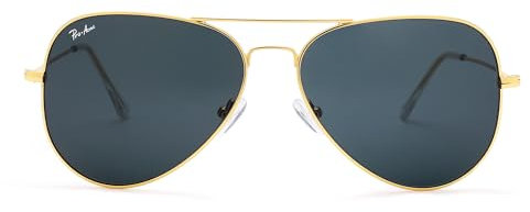 Pro Acme Pilot Sunglasses Women Men 100% Real Glass UV400 Lens Classic Sunglasses UV400 Protection(Gold Gray)