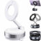 Genérico Shopellox Phone Mount, Shopellox 360° Adjustable Vacuum Magnetic Phone Holder, Foldable and Retractable Hands Free Phone Mount for Makeup/Gym/Mirror, Fit for All Smartphones (White)
