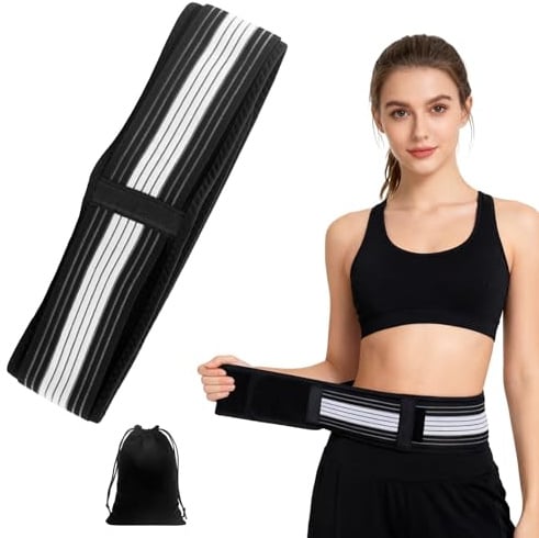 Koxtyzo Ceinture Lombaire Sciatique, Ceinture Nerf Sciatique pour Hommes et Femmes, Ceinture Orthopédique Sciatique pour le Bassin, la Taille, le dos et l'abdomen (110 cm)