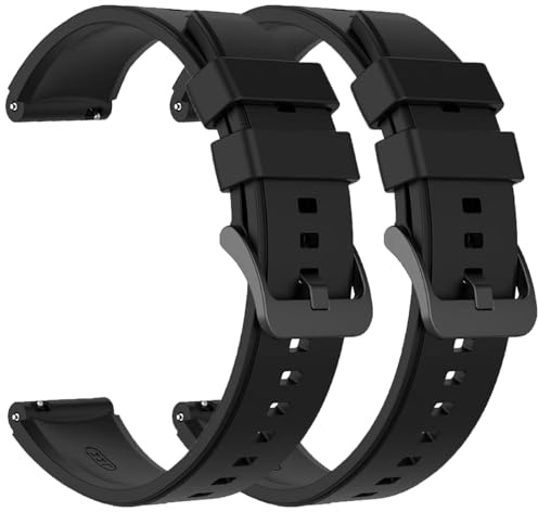 2 Stück Band Kompatibel mit Huawei Watch GT2 46mm Armband, Weiches Silikon Ersatz Armband für Huawei Watch GT3/GT3 Pro/GT2 Pro