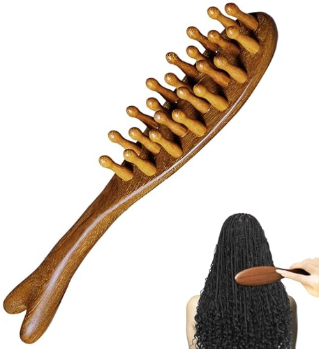 Xanthelle Kopfhaut Massagebürste, Scalp Massager & Kopf Massage Bürste aus Holz, Haarmassagebürsten für Haare, Scalp Brush zur Haarmassage & Hair Growth Pflege