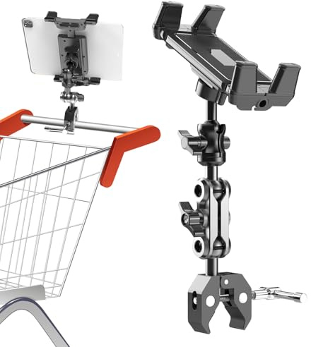 Générique Treadmill Tablet Holder | Adjustable Bike Handlebar Mount | Phone Holder for Gym Video Calls | Reading Gym Stroller